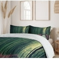 thumbnail image 6 of Ambesonne Travel Duvet Cover Sets, Exotic Jungle Scene in Japan, 2-Queen, Hunter Green and Umber, 6 of 7