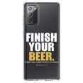 thumbnail image 1 of DistinctInk Clear Shockproof Hybrid Case for Galaxy Note 20 ULTRA (6.9" Screen) - TPU Bumper Acrylic Back Tempered Glass Screen Protector - Finish Your Beer. Sober People in India., 1 of 3