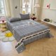 thumbnail image 4 of Juego de sábanas con estampado de cuadros blancos y negros simples, 100 % algodón, transpirable y agradable para la piel, con 2 fundas de almohada, 4 of 5