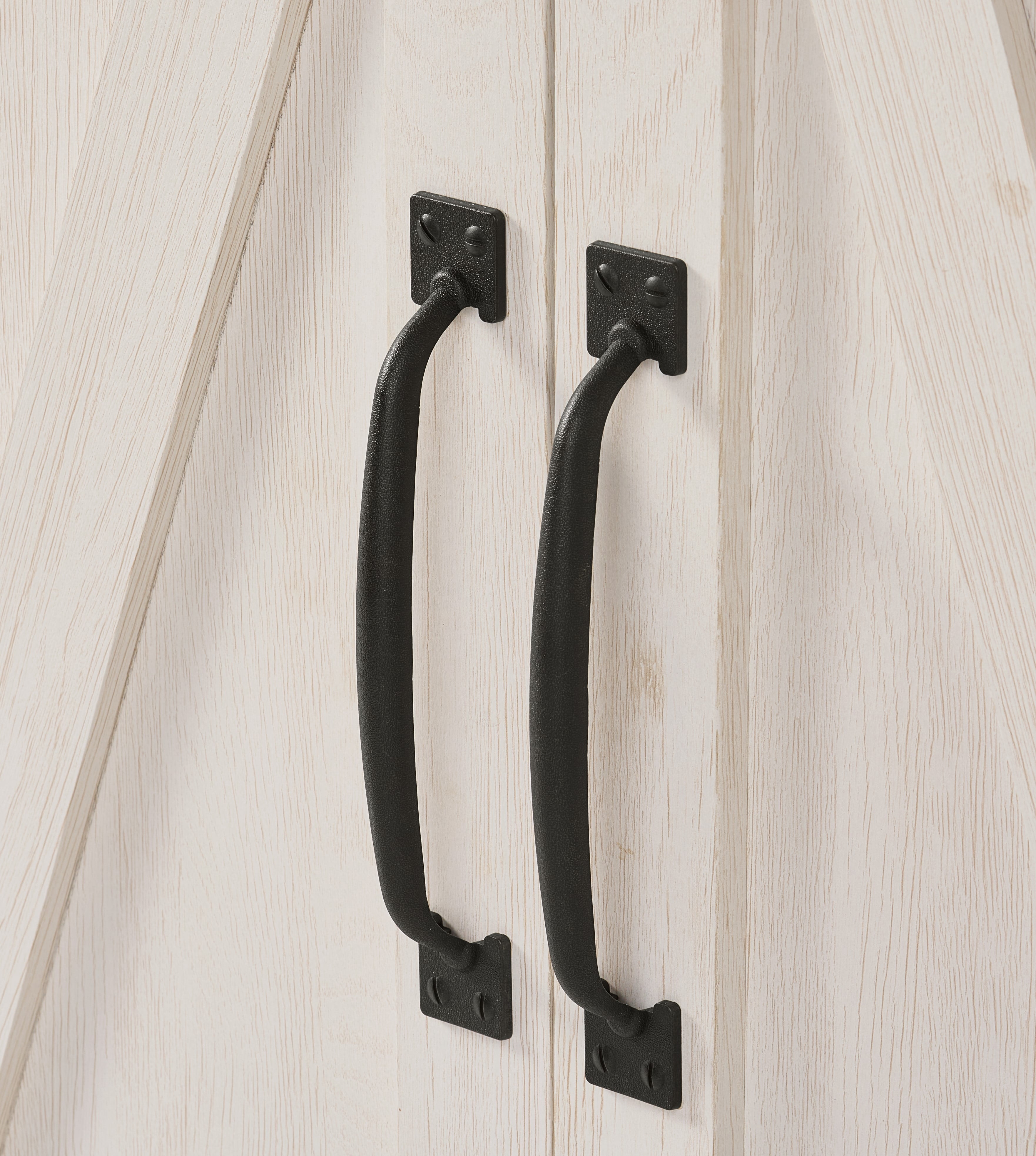 Better Homes & Gardens Modern Farmhouse Bookcase with Doors, Alabaster and Light Honey Finish