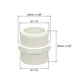 thumbnail image 2 of Conector de adaptador macho de PVC, G1-1/4 x G1-1/4, 2 piezas, G1-1/2xG1-1/2, 2 of 3