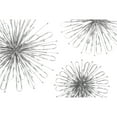 thumbnail image 4 of DecMode Silver Metal 3D Looped Floral Starburst Wall Decor with Orb Details (3 Count), 4 of 11
