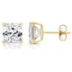 thumbnail image 1 of Paris Jewelry Aretes de Botón Cuadrados de 1 Quilate con Zafiro Blanco de Oro Amarillo de 18 Quilates | Obsequio de Joyería, 1 of 5
