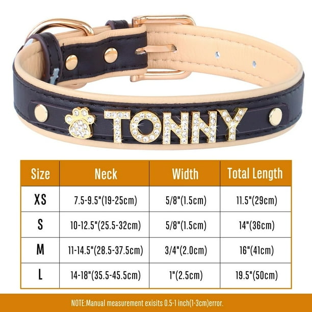 Personalized Small Dogs Chihuahua Collar Bling Rhinestone Dog Collars Free Custom Pet Dogs Cats Name Charms Pet Accessories ShopWise Round Walmart en linea