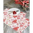 thumbnail image 3 of Valentines Placemats Heart Pink Red Valentines Day Place Mats for Dining Room Watercolor Romantic Love Heart Washable Table Mats for Kitchen Dining Decorations Set of 6, 3 of 6