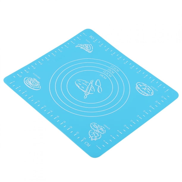 Alfombrilla De Silicona Antideslizante Para Hornear Para Enrollar Y Limpiar La Masa Fácilmente: Grado Alimenticio, Resistente Al Calor, Azul, 11,5x10,2 Pulgadas
