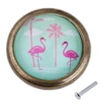 thumbnail image 1 of Pomo redondo para puerta con diseño de flamencos, aleación de zinc, para armarios, vestidores y decoración del hogar. 2, 1 of 6