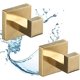 thumbnail image 1 of Ganchos para toallas Baño Oro cepillado, 2 piezas Gancho de pared Ganchos montados en la pared para el hogar, Gancho de acero inoxidable TUNC Sencillez, 1 of 5