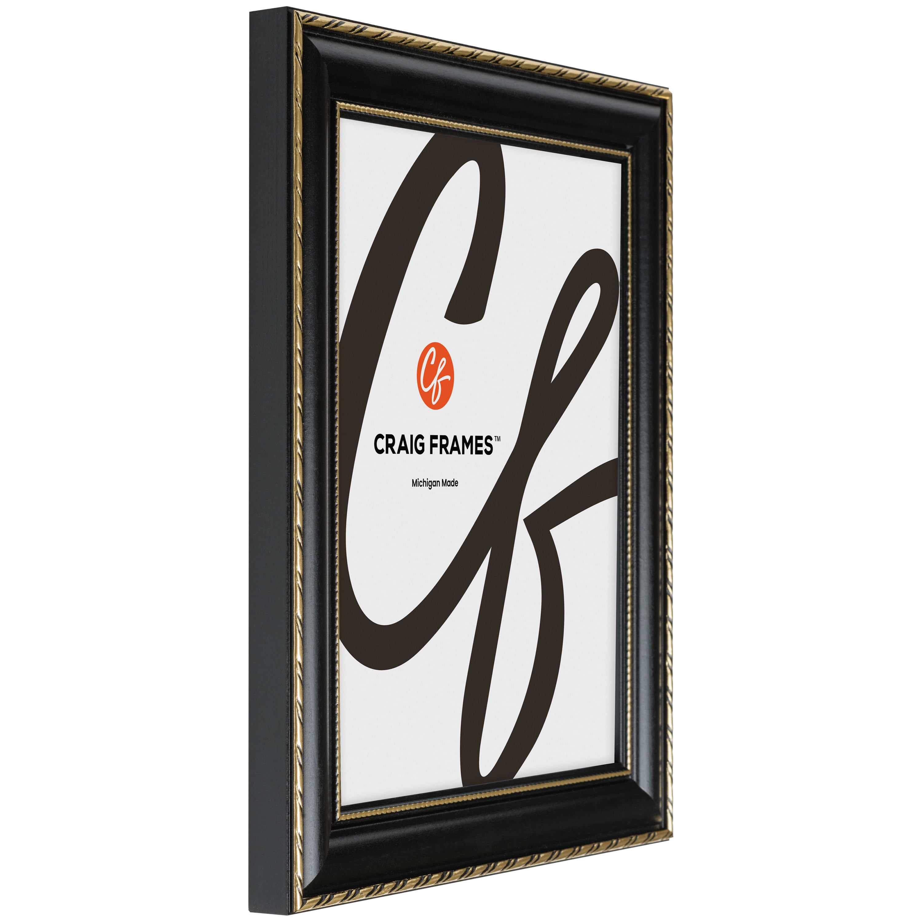 Craig Frames Victoria, 25x30 inch Picture Frame, Ornate Black and Gold