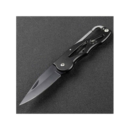 VICOODA Multifunction Foldable Knife Black Blade Portable Keychain Camping Mini Vegetable Peeler Keychain Tactical Rescue Survival Outdoor Tool
