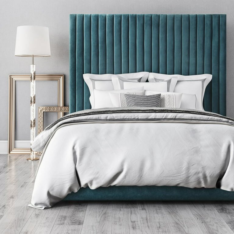 TOV Furniture Arabelle Velvet Upholstered Low Profile Bed