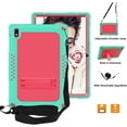thumbnail image 3 of Hoibon for Vastking KingPad K10 Pro 10.1 inch Tablet Shockproof Kids Friendly Protective Case+Shoulder Strap Kickstand for BYYBUO SmartPad A10/K10 Pro/Z10/VVL T2 Android 11/Oangcc 10.1" - Green+Pink, 3 of 6