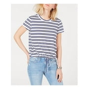 ULTRA FLIRT Womens New 0516 White Striped Band T-Shirt Top XL Juniors B+B