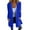 Blue-01, variant on Ultrave Womens Casual Jackets Long Sleeve Lapel Single Breasted Solid Color Trench Coat