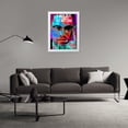 thumbnail image 3 of Stephen Chambers 19x24 White Modern Wood Framed Wall Art Titled - Malcolm X, 3 of 6