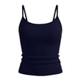thumbnail image 5 of Miluxas Scoop Neck Camisole Tops for Women Spaghetti Strap Tank Top Womens Camisole Undershirt Adjustable Slim Fitted Camisoles Blue, 5 of 5