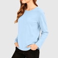 thumbnail image 2 of OGLCCG Long Sleeve Shirts for Girls Plain Crew Neck Stretchy Basic Layering Tops Lightweight Fall Winter Outfits Size 1-13 Years, 2 of 8