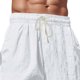 thumbnail image 4 of Pantalones casuales de longitud completa para hombre, color sólido, bolsillo, cintura elástica, rectos, de poliéster., 4 of 8