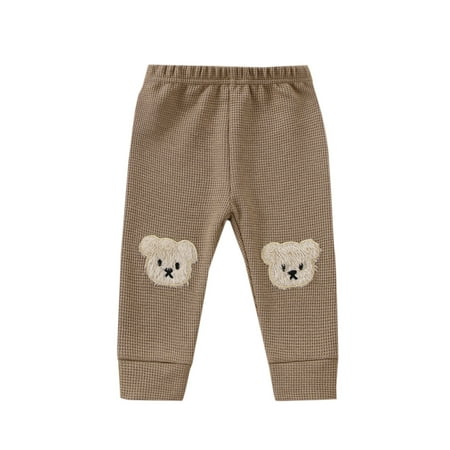 

Toddler Baby Girls Boys Long Pants Cartoon Bear Print Elastic Waist Trousers