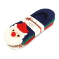 thumbnail image 5 of TeeHee Christmas Holiday Cozy Fuzzy Liner Slipper Socks 3-Pack for Kids (9-10 Years, Santa), 5 of 5