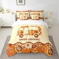 thumbnail image 2 of YST Happy Camping Twin Comforter Set 7 Piece,Groovy Flowers Camper Bed in A Bag With Sheet Set For Rv Bunks Floral Camper Car Bedding Set Cute Camping Reversible Bed Set, 2 of 5