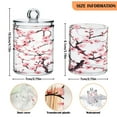 thumbnail image 3 of Clear Storage Jar 2.75x 4.13 Inches One Sizex2 Cotton Swabs Cans Translucent Plasticental Floss Cans Cotton Pads Cans Bathroom Canisters Pink Cherry Blossom, 3 of 7