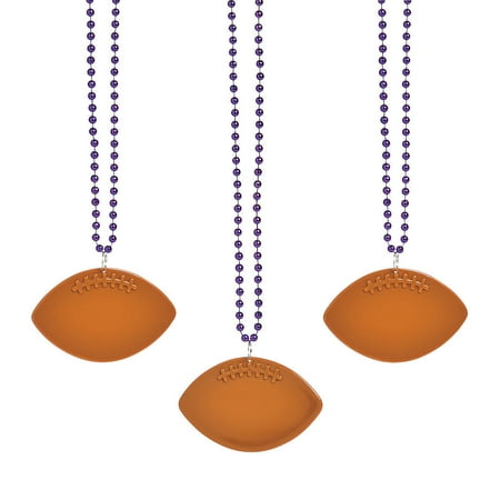 Purple Bead W/Football Disc - Jewelry - 150 Pieces