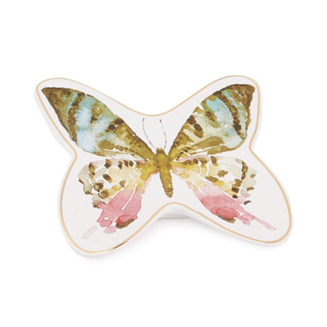 Avanti Linens - Jabonera Para Encimera, Accesorios De Baño, Decoración Artística Del Hogar (Colección Butterfly Garden)