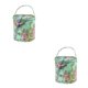 thumbnail image 2 of Cateissary Bolsa redonda de hilo de tejer para ganchillo, organizador artesanal, cesta de almacenamiento de lana, accesorios de costura, bolsa con Verde 2piezas, 2 of 6