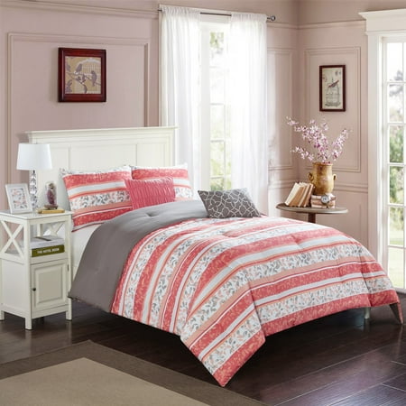 UPC 784857706642 product image for Better Homes & Gardens Botanical Stripe 5-Piece Comforter Set, King | upcitemdb.com