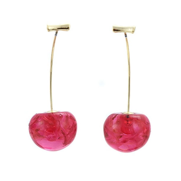 KAKOWELY 1 par de pendientes de moda con dije de cereza, un gran regalo de joyería para mujer.