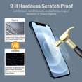 thumbnail image 2 of kurtrusly 4pcs Phone Screen Protectors Tempered Glass Replacement Phone Camera Films, Replacement for iPhone12/12Pro, 6.1 Inches, 2 of 7