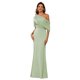 thumbnail image 1 of Vestido de noche BITALY satinado verde salvia Mother Bride 28W, 1 of 8
