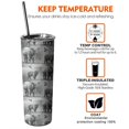 thumbnail image 6 of 20oz Gray Highland Cow Bird Pattern Skinny Tumblers Stainless Steel Tumbler with Lid and Straw,Vacuum Insulated Double Wall Travel Tumbler Cups with Cleaning Brush for Coffee,Tea, 6 of 6
