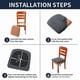 thumbnail image 3 of 3pcs Stretch Jacquard Chair Seat Covers,removable Chair Seat Cushion, 3 of 4