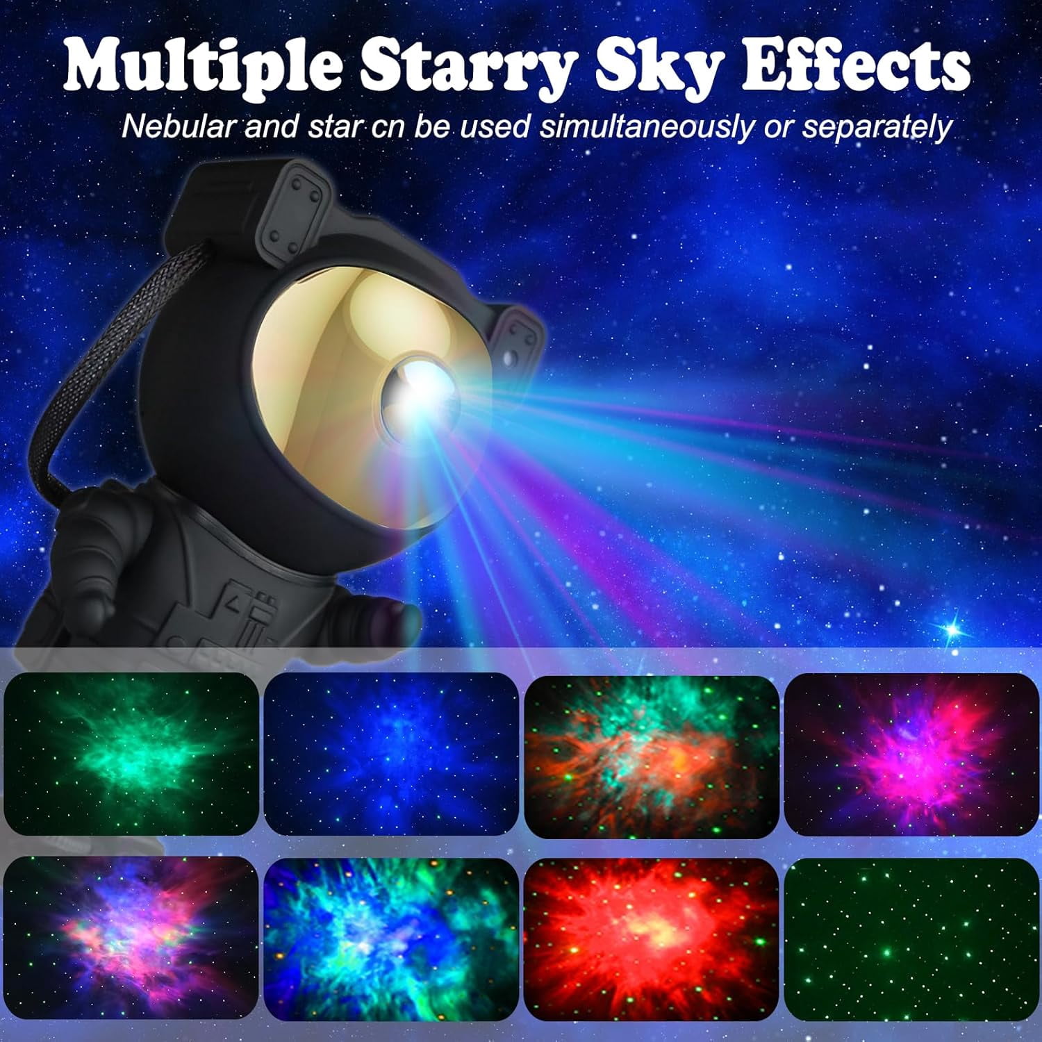 HOMEYA Astronaut Galaxy Projector Night Light,Star Nebula Projector Light with Timer,360°Space Buddy Projector with Remote Control,Gifts for Kids