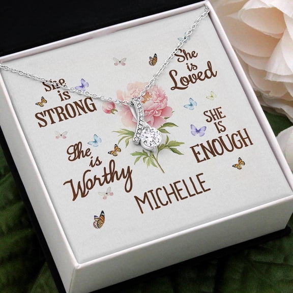 Jewelry For Women Elegant Necklace In FloralBox Ideal For Birthdays Or Encouragement, White Alluring Necklace