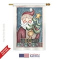 thumbnail image 2 of Breeze Decor 14127 Christmas HoHoHo Santa Tree 2-Sided Vertical Impression House Flag - 28 x 40 in., 2 of 4