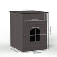 thumbnail image 5 of YIYADO Wooden Pet House Cat Litter Box with Drawer, Side Table, Indoor Pet Box, Cat House Bedside Table (Brown), 5 of 6