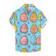 thumbnail image 1 of Blusas y camisas de manga corta con cuello en V Camisa estampada de Pascua para hombre Camisa abotonada Top de poliéster para hombre, 1 of 4