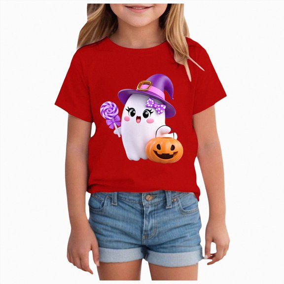 boobe Halloween Teacher Shirts for Girls Reading Book T-Shirt Casual Fall Teacher Tee Tops
