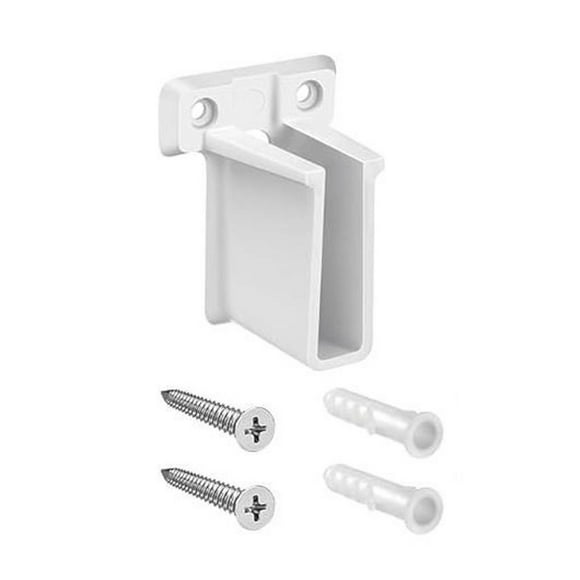 Plastic Wire Shelf End Bracket, White, Wall-Mounted, for Closets,Cabinets, Stable Support
