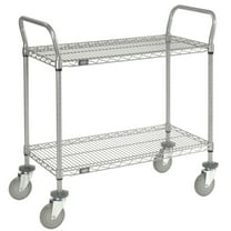 Nexel® Utility Cart w/2 Shelves & Poly Casters 1200 lb. Capacity 36"L x 18"W x 39"H