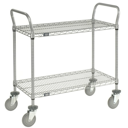 Nexel® Utility Cart w/2 Shelves & Poly Casters 1200 lb. Capacity 36"L x 18"W x 39"H