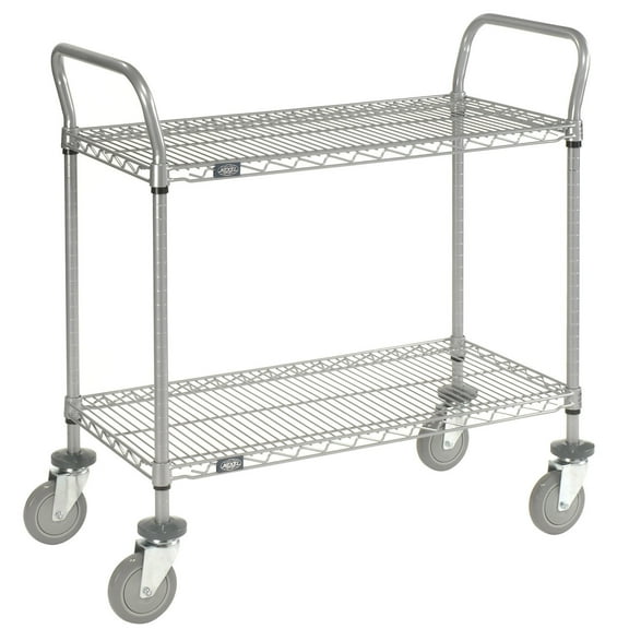 Nexel® Utility Cart w/2 Shelves & Poly Casters 1200 lb. Capacity 36"L x 18"W x 39"H