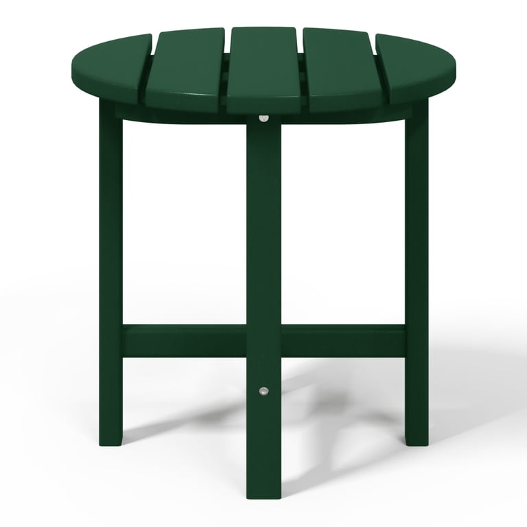 WestinTrends Malibu Outdoor Side Table, Dark Green Round photo 6