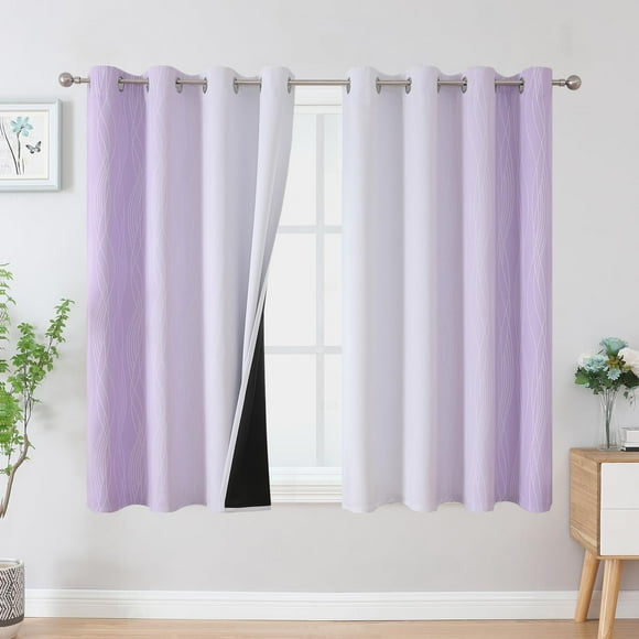 Cortinas Estelar Textiler Lila Gris Blanco 132x137 cm Térmicas