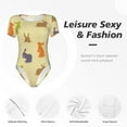 thumbnail image 6 of Naloa Colorful Rabbit Women's Short-Sleeved Onesie, One-Piece Swimsuit for Parties, dates, clubs - XX-Large, 6 of 9