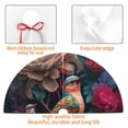 thumbnail image 4 of Yiaed Colorful Rose Bird Print Christmas Tree Skirt , Tree SkirtsTree Mat for Christmas Winter Holiday Indoor Decorations-30", 4 of 7
