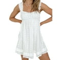 thumbnail image 2 of Nituyy Women Sleeveless Dress Floral Embroidery Loose A-line Dress for Beach, 2 of 8